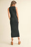 Ribbed Knit Maxi Dress / Black