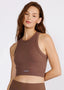 Racerback Ribbed Bra Top / Mocha