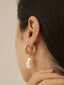 Baroque Pearl Hoop Earrings