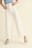 Mia Wide Leg Denim Pants / Cream