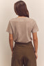 Short Sleeve Linen Tee / Beige