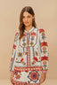Embroidered Blouse / Off-White Marys Tiles