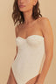 Eyelet One Piece Swimsuit / White Seashell