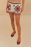 Embroidered Shorts / Off-White Marys Tiles