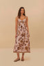 Lace Midi Dress / Pink Tropical