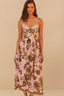 Lace Midi Dress / Pink Tropical