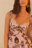 Lace Midi Dress / Pink Tropical