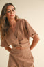 Twist Front Top / Straw Stripe