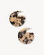 Clare Circle Earrings / Blonde Tortoise
