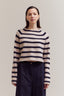 Striped Roll Neck Sweater / Papyrus
