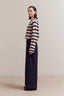 Striped Roll Neck Sweater / Papyrus