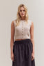 Button Front Sweater Vest / Papyrus