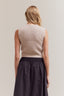 Button Front Sweater Vest / Papyrus