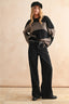Abstract Print Sweater / Black Olive