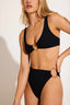 Skylar EcoRib Swim Top / Black