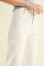 Straight Wide Leg Denim Pants / Cream