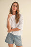 Cotton Linen Boxy Tee / White