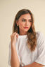 Cotton Linen Boxy Tee / White