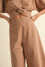 Twist Front Top / Straw Stripe