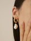 Baroque Pearl Hoop Earrings