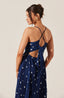 Plisse Midi Dress / Navy Dot