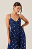 Plisse Midi Dress / Navy Dot