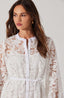 Crochet Lace Mini Dress / White