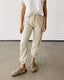 Cropped French Terry Sweatpants / Tan