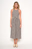 Renzo Stripe Midi Dress / Navy