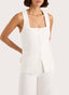 Jackie Linen Vest / White