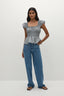 Janne Top / Vintage Navy Gingham