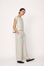 Everyday Organic Linen Hi-Low Top / Natural