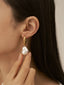 Baroque Pearl Hoop Earrings