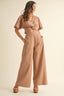 Twist Front Top / Straw Stripe