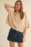 Cotton Linen Boxy Tee / Sand