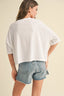 Cotton Linen Boxy Tee / White