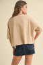 Cotton Linen Boxy Tee / Sand