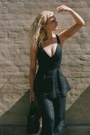 Lola Linen Top / Black