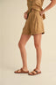 Classic Pleated Shorts / Camel