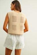Crochet Crop Top / Beige
