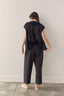 Pleated Tapered Pants / Black