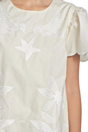 Tracey Embroidered Dress / Bone