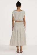Organic Linen Bubble Top / Natural