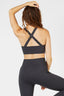 Cross Back Bra Top / Faded Black
