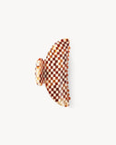 Midi Heirloom Claw Clip / Tortoise Checker