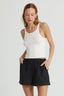 Cropped Rib Tank / Off White