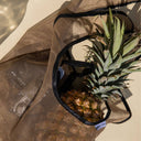 Nylon Mesh Bag / Black & Tan