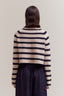 Striped Roll Neck Sweater / Papyrus