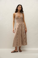 Marais Midi Dress / Cedar Gingham