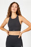 Cross Back Bra Top / Faded Black